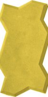 Брусчатка Волна желтая 25 мм
