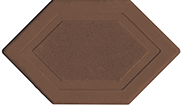 Брусчатка мозаика 6-угольник коричневый 45 мм